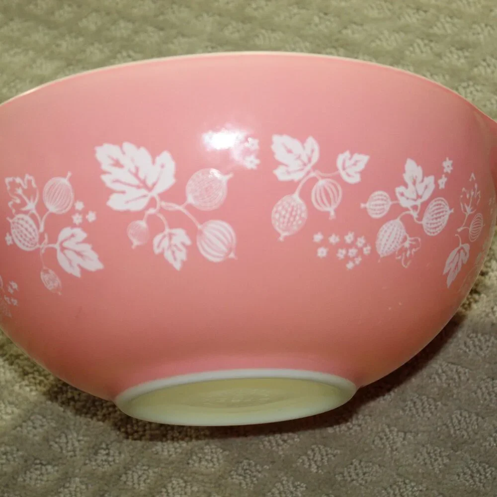 Pyrex Pink Gooseberry Cinderella Mixing Nesting Bowl 4 Qt #444 Vtg - Near Mint